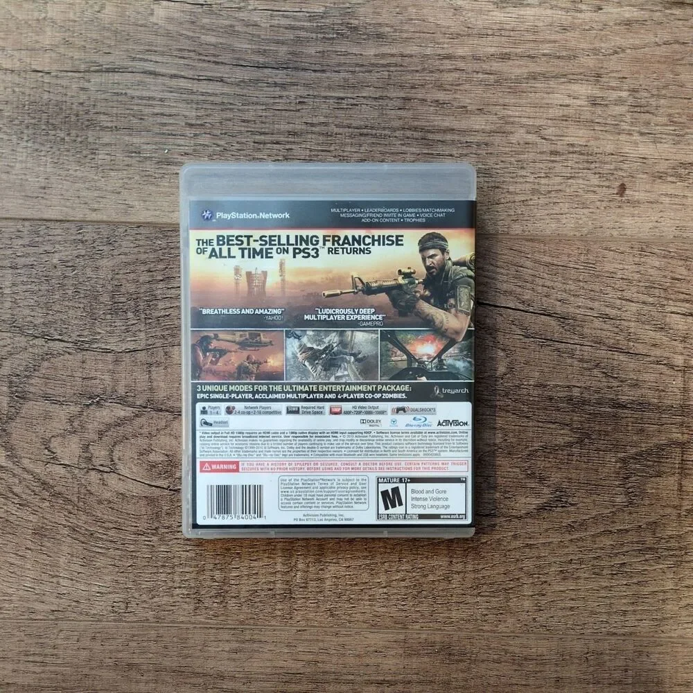 Call of Duty Black Ops PS3 PlayStation 3 COD Game Activision (2010)